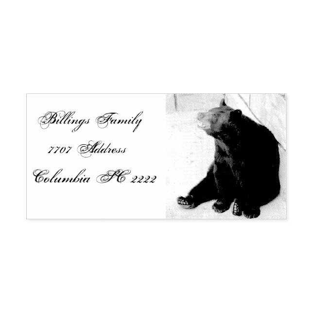 Briefmarke/Bärendesign der Adressenselbstkleber Permastempel (Design)