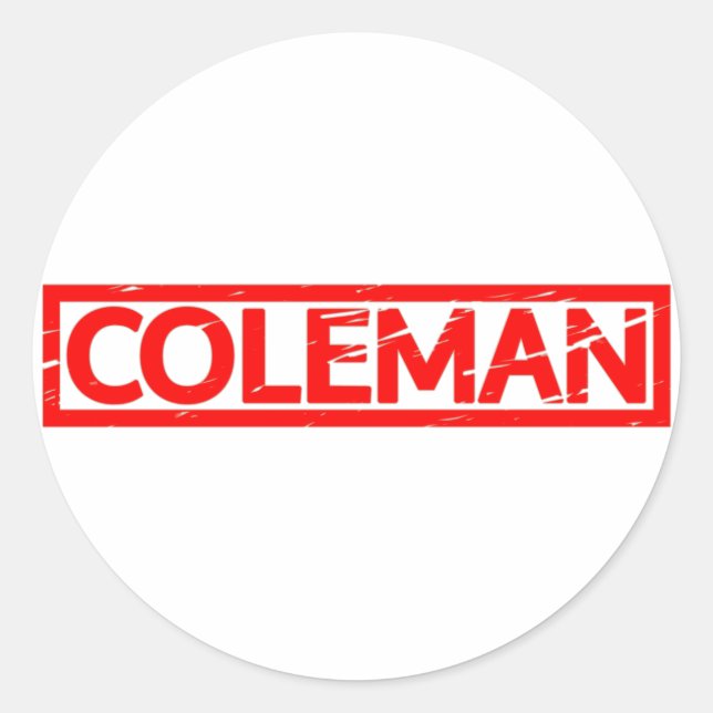Briefmarke Coleman Runder Aufkleber (Vorderseite)