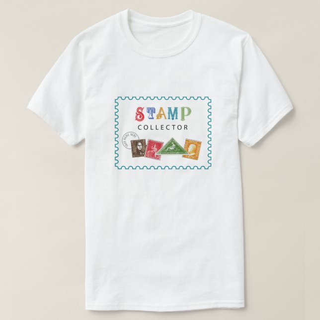 Briefmarke Collector T-Shirt (Design vorne)