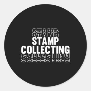 Briefmarke Collector T-Shirt Runder Aufkleber