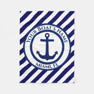 Briefmarke der Anker und der Diagonalstreifen Fleecedecke