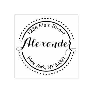Briefmarke der benutzerdefinierten Adresse, Circle Gummistempel