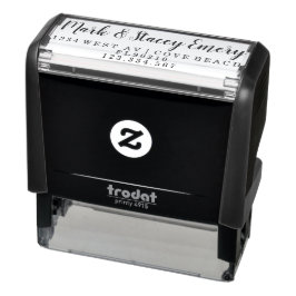 Briefmarke der benutzerdefinierten Adresse, Rückse Permastempel
