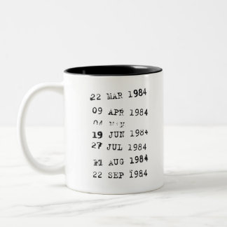 Briefmarke der Bibliothek: Fälligkeit 1984 Zweifarbige Tasse