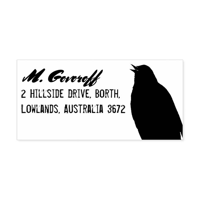 Briefmarke der Blackbird-Rücksendeadresse Gummistempel (Prägung)