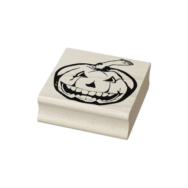 Briefmarke der bösen Kürbisillustrierung Gummistempel (Stempel)