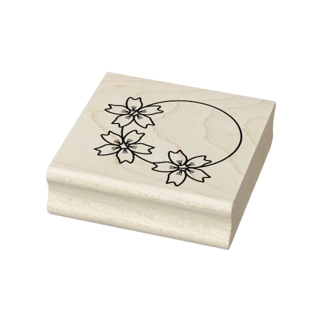 Briefmarke der dreifach gekrönten Sakura (Kirschbl Gummistempel (Stempel)