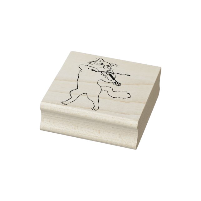 Briefmarke der Geigerkatze Gummistempel (Stempel)