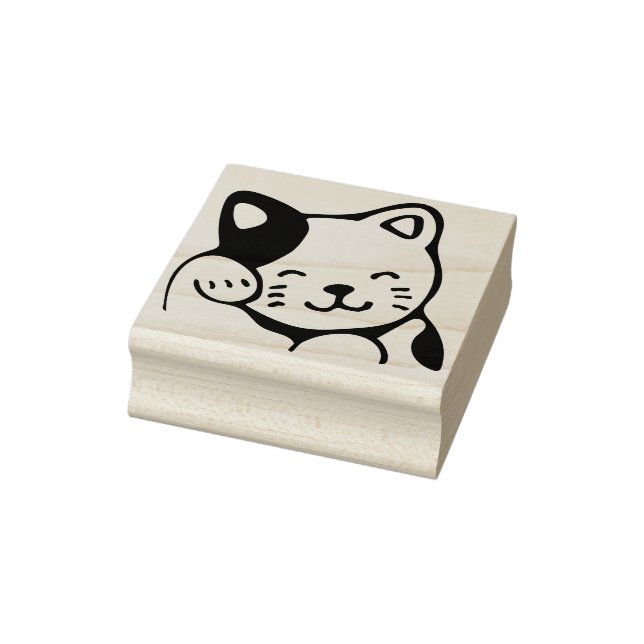 Briefmarke der Glückskatze Gummistempel (Stempel)