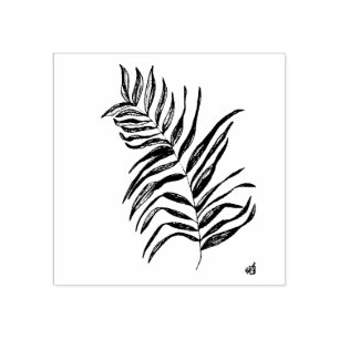 Briefmarke der Holzkunst aus handgezogenen Palmblä Gummistempel