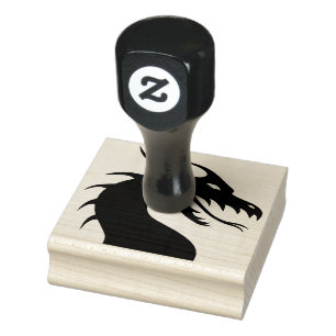Briefmarke der Holzkunst/Drache Gummistempel