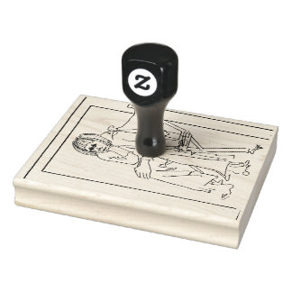 Briefmarke der Holzkunst Gummistempel