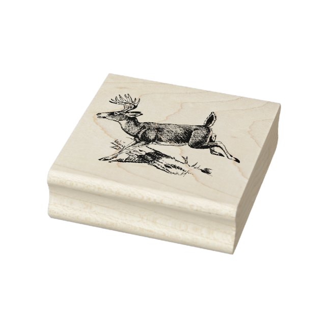 Briefmarke der Holzkunst/Laufwild Gummistempel (Stempel)