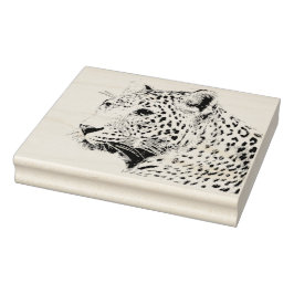 Briefmarke der Holzkunst - Leopard Gummistempel