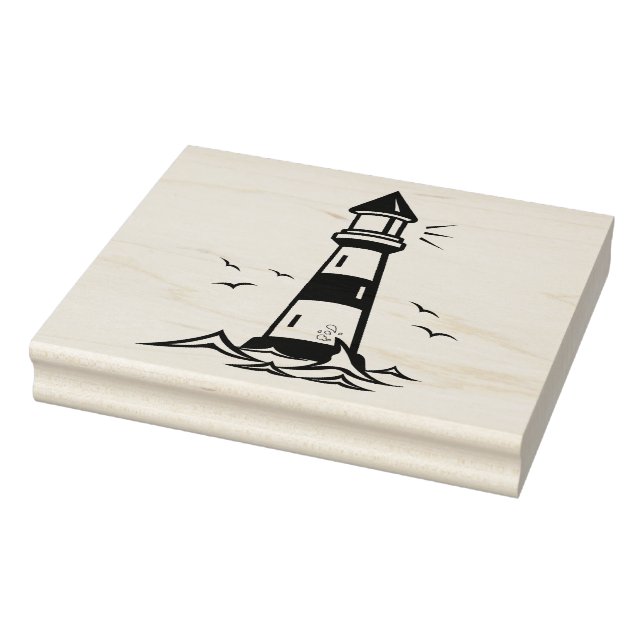 Briefmarke der Holzkunst/Leuchtturm Gummistempel (Stempel)