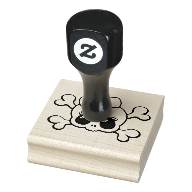 Briefmarke der Holzkunst/Schädel Gummistempel (Stempel)