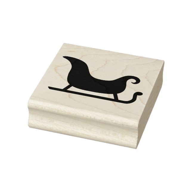 Briefmarke der Holzkunst/Schlitten Gummistempel (Stempel)