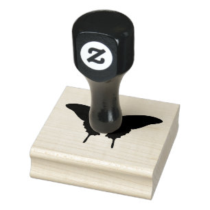 Briefmarke der Holzkunst/Schmetterling Gummistempel