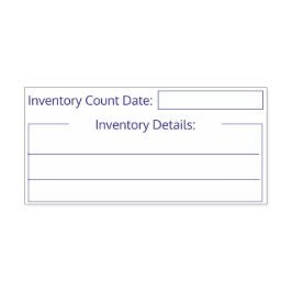 Briefmarke der Inventuranzahl Permastempel