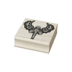 Briefmarke der Kriegerengel Gummistempel