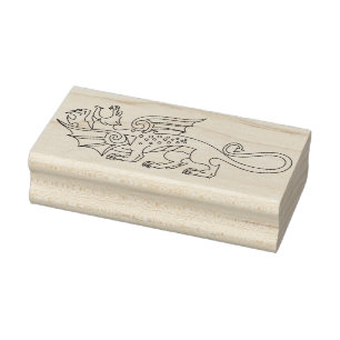 Briefmarke der legendären Drachenkunst Gummistempel
