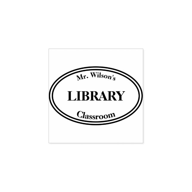 Briefmarke der Lehrerbibliothek Gummistempel (Prägung)