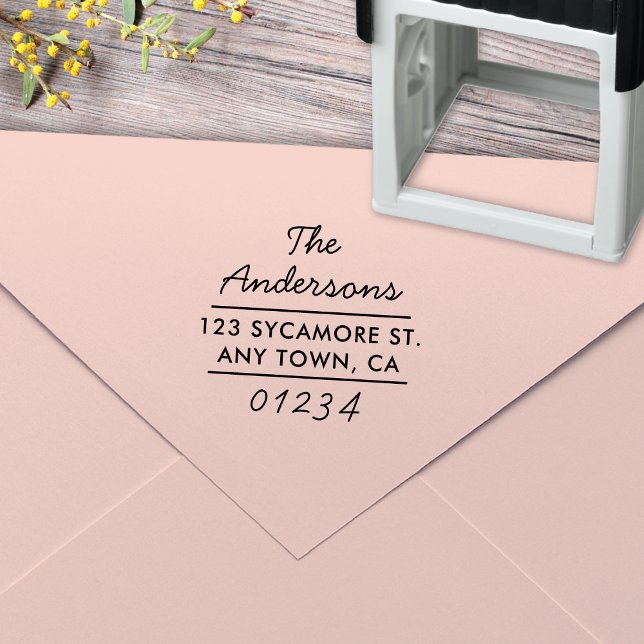 Briefmarke der modernen Rücksendeadresse Permastempel (Von Creator hochgeladen)