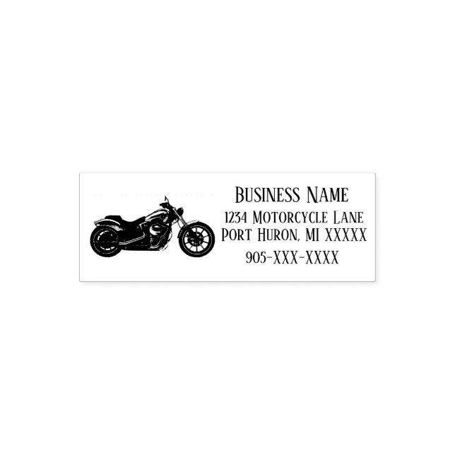 Briefmarke der Motorrad-Rücksendeadresse Permastempel (Design)