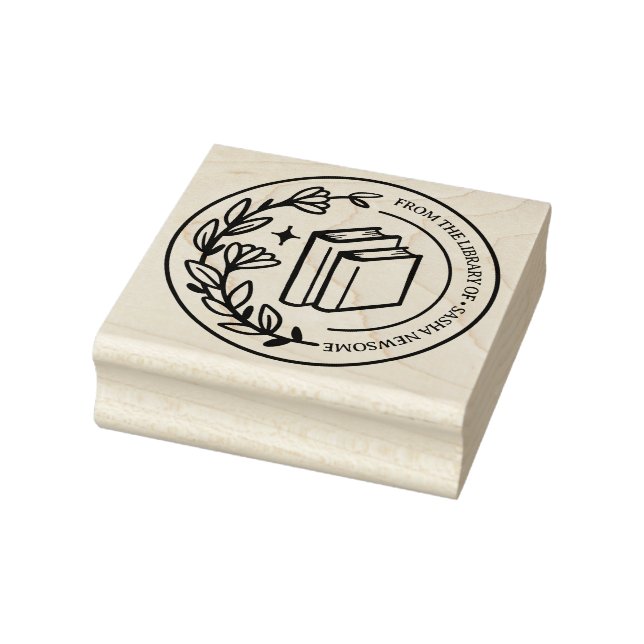 Briefmarke der Personalbibliothek - Illustriertes  Gummistempel (Stempel)