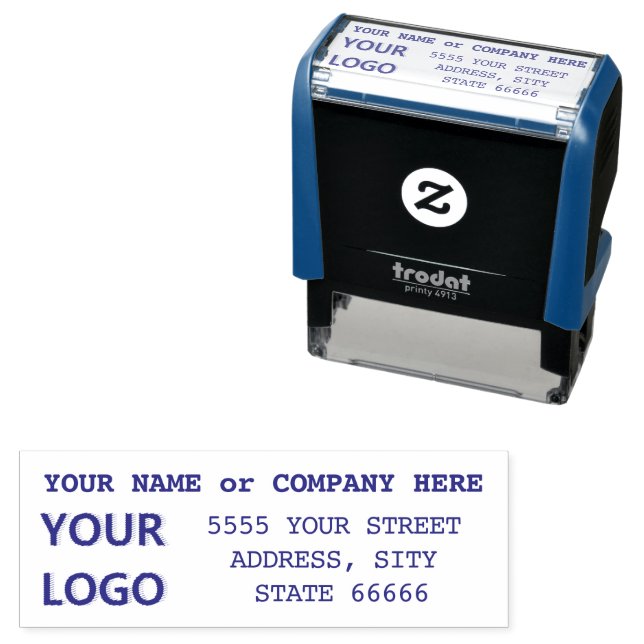 Briefmarke der personalisierten Adresse mit Name u Permastempel (Beispiel)