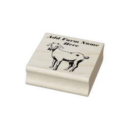 Briefmarke der personalisierten Niedlichen Ziegenh Gummistempel
