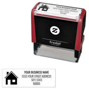 Briefmarke der personalisierten Zuhause-Logo-Namen Permastempel
