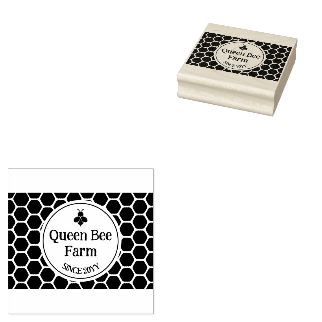 Briefmarke der Queen Bee Farm Wood Art Gummistempel (Stempel)