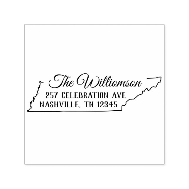 Briefmarke der Tennessee-Rücksendeadresse Permastempel (Design)