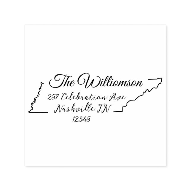 Briefmarke der Tennessee-Rücksendeadresse Permastempel (Design)