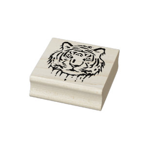 Briefmarke der Tigerface Gummistempel