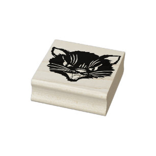 Briefmarke der verrückten Katze Gummistempel