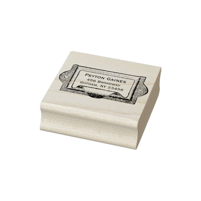 Briefmarke der Vintagen Schubladenanschrift Gummistempel (Stempel)