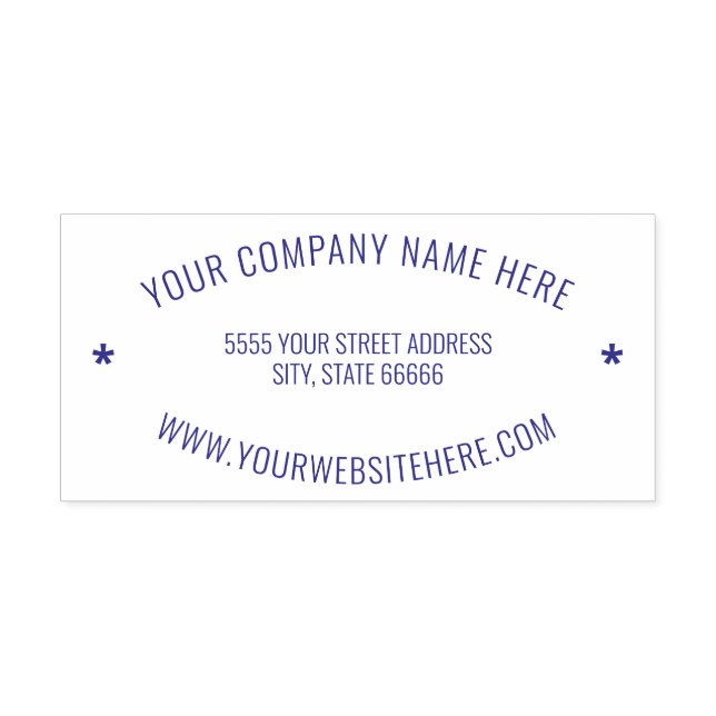 Briefmarke der Website mit personalisierten Firmen Permastempel (Design)