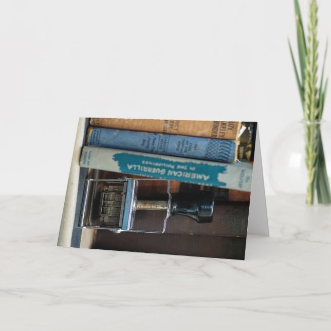 Briefmarke des Bibliotheksdatums Karte (Vorderseite)
