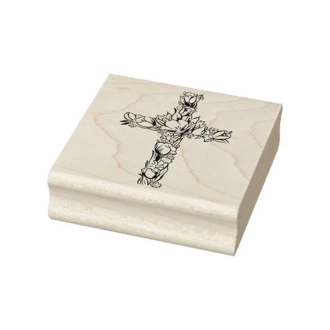 Briefmarke des Blumenkreuzes Gummistempel (Stempel)