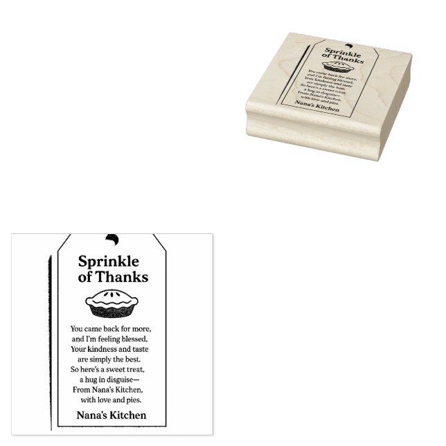 Briefmarke des Dankes Gummistempel (Stempel)