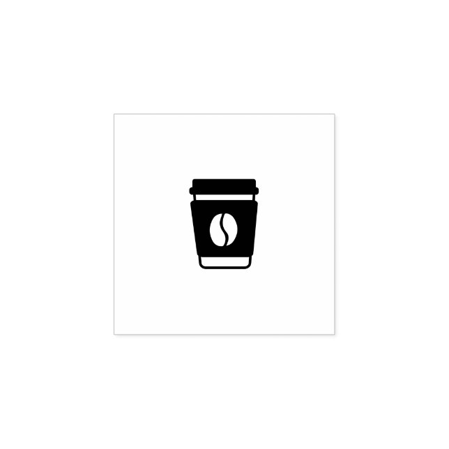 Briefmarke des Kaffeecups Gummistempel (Prägung)