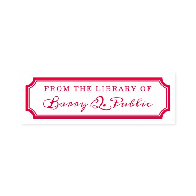 Briefmarke des klassischen Notched Border Library- Permastempel (Design)