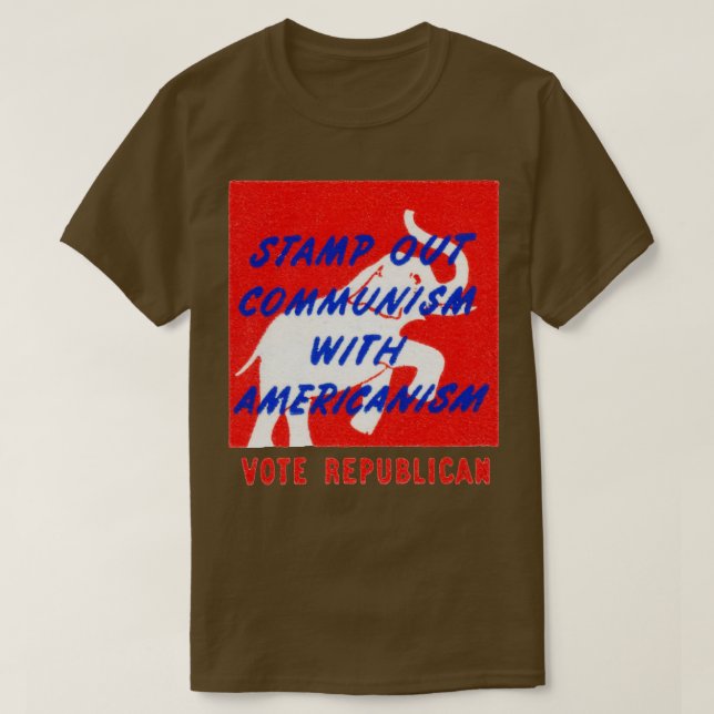 Briefmarke des Kommunismus der 1950er Jahre T-Shirt (Design vorne)
