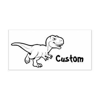 Briefmarke des Lehrers - Cartoon T-Rex Gummistempel