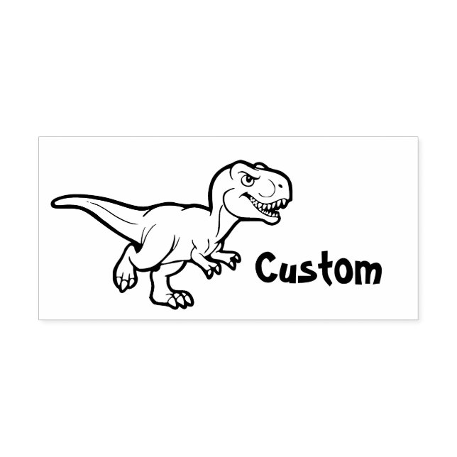 Briefmarke des Lehrers - Cartoon T-Rex Gummistempel (Prägung)