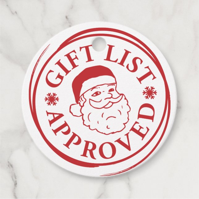 Briefmarke des Weihnachtsstempels auf der Offiziel Geschenkanhänger (Vorderseite)