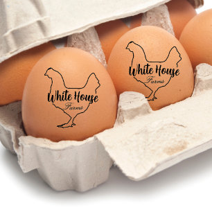 Briefmarke Frische Eier Personalisierter Eierkar Gummistempel