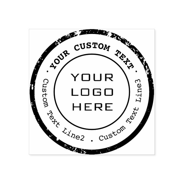Briefmarke für benutzerdefinierte Doppelring-Logos Gummistempel (Prägung)